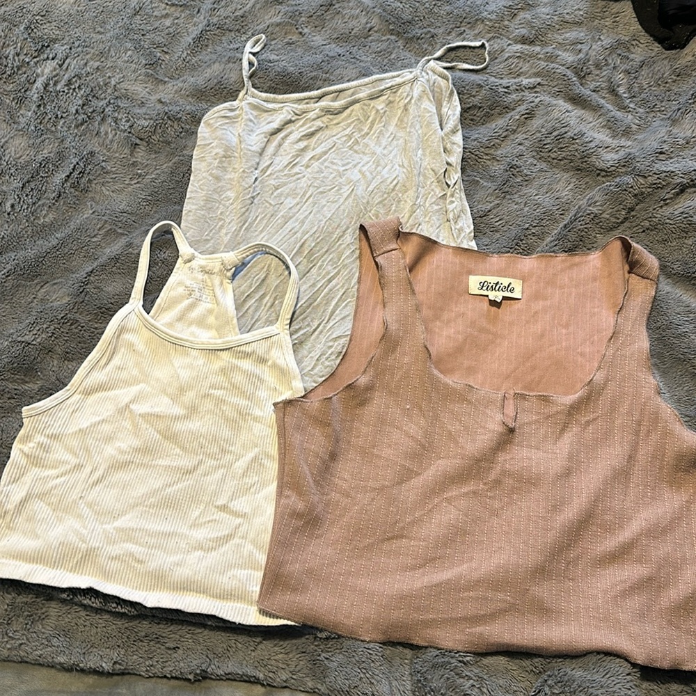 Crop top basic sleeveless tops